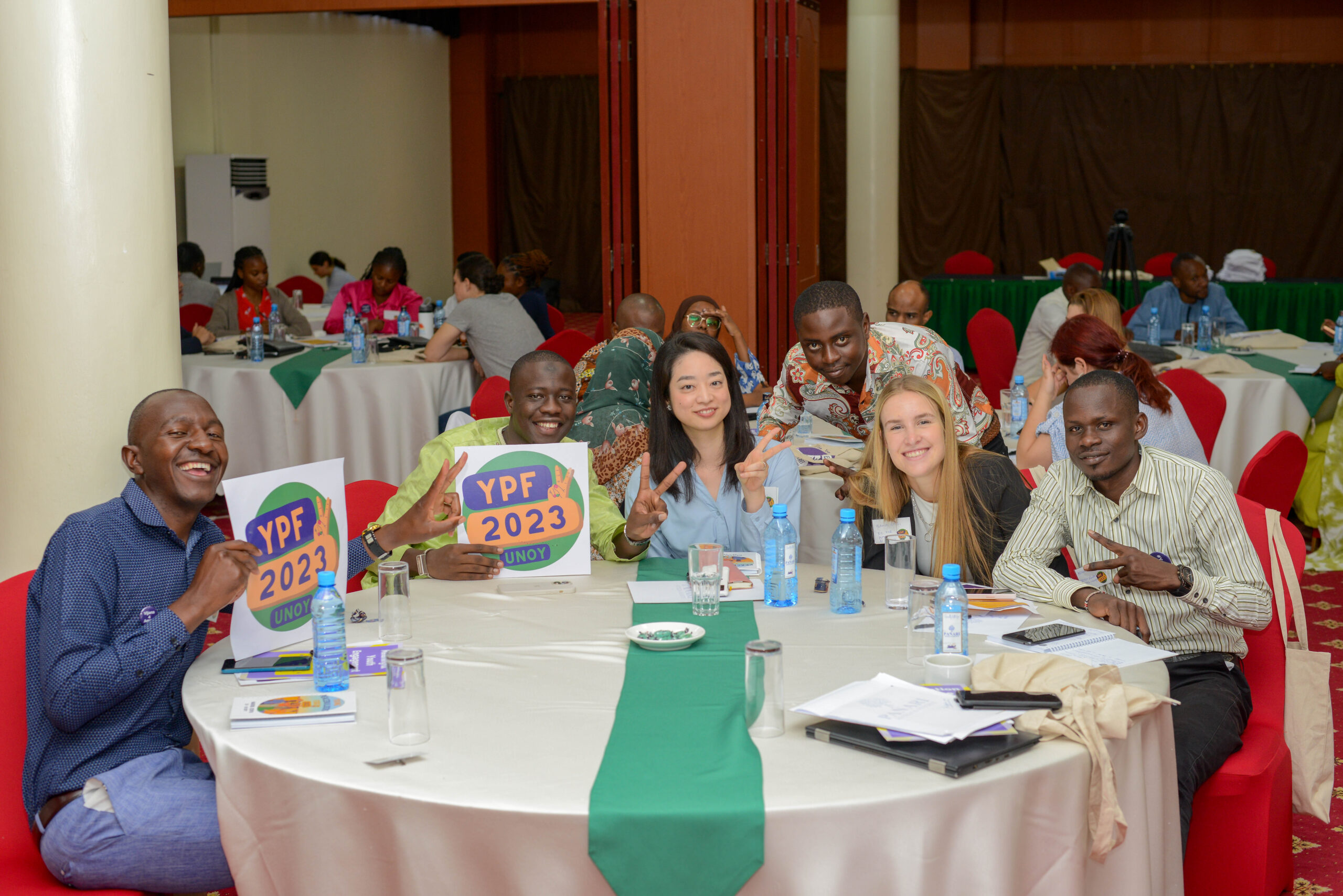 Group photo YPF logo